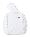 Double heart zip hoodie