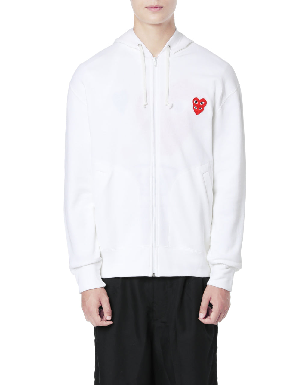 Double heart zip hoodie