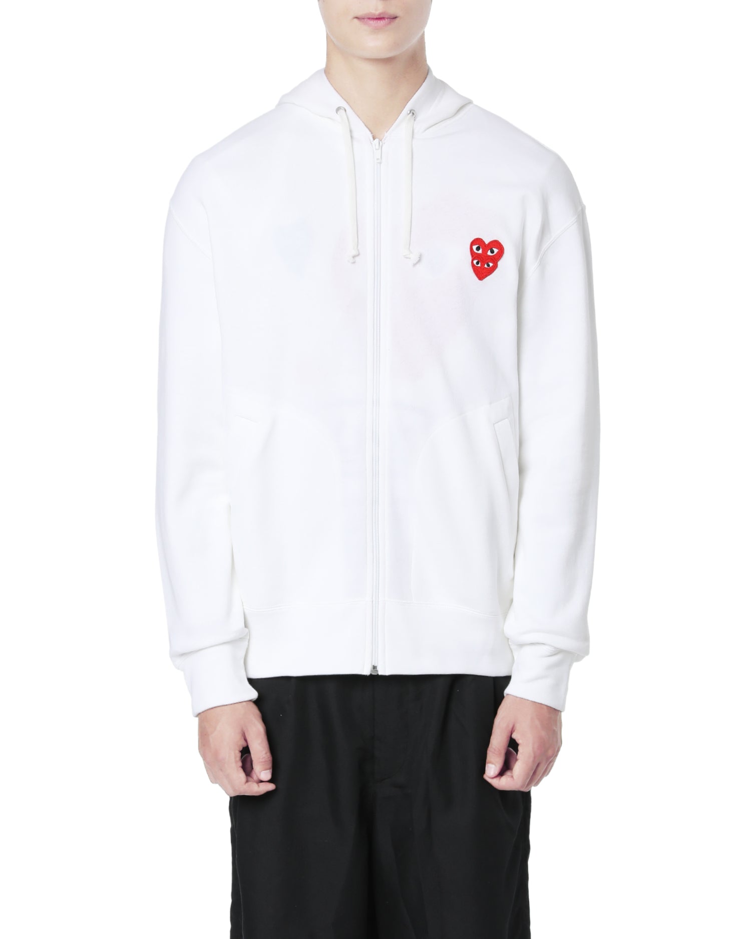 Double heart zip hoodie