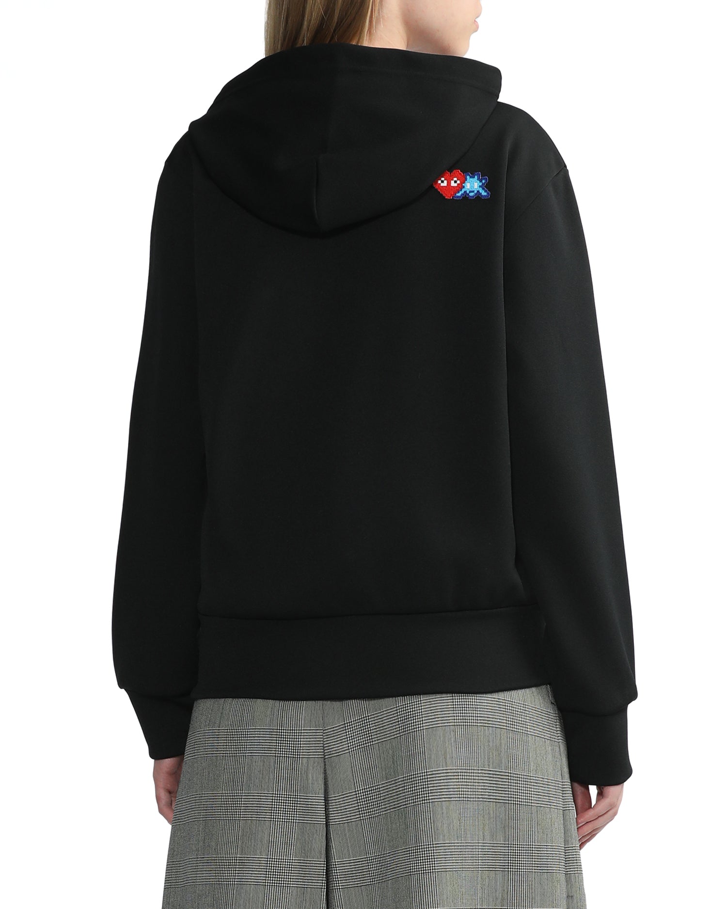 X INVADER zip-up hooded sweatshirt