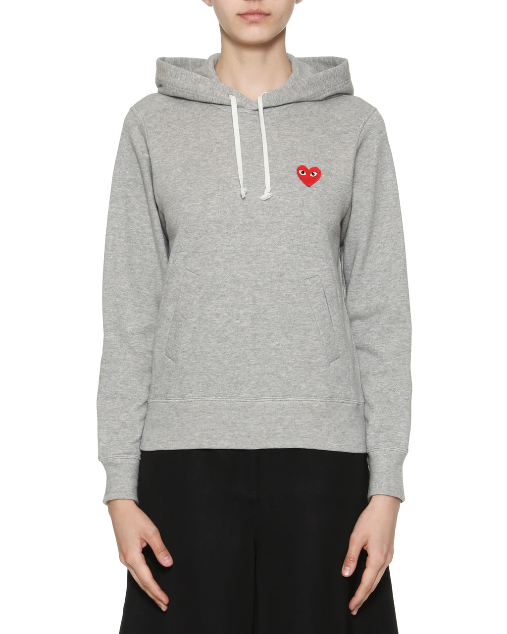 Heart logo cotton hoodie