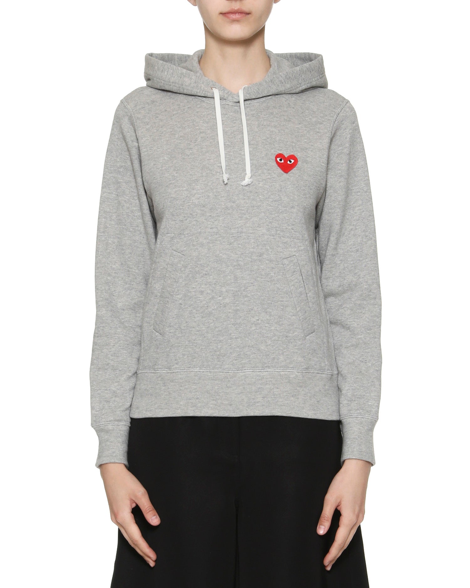 Heart logo cotton hoodie