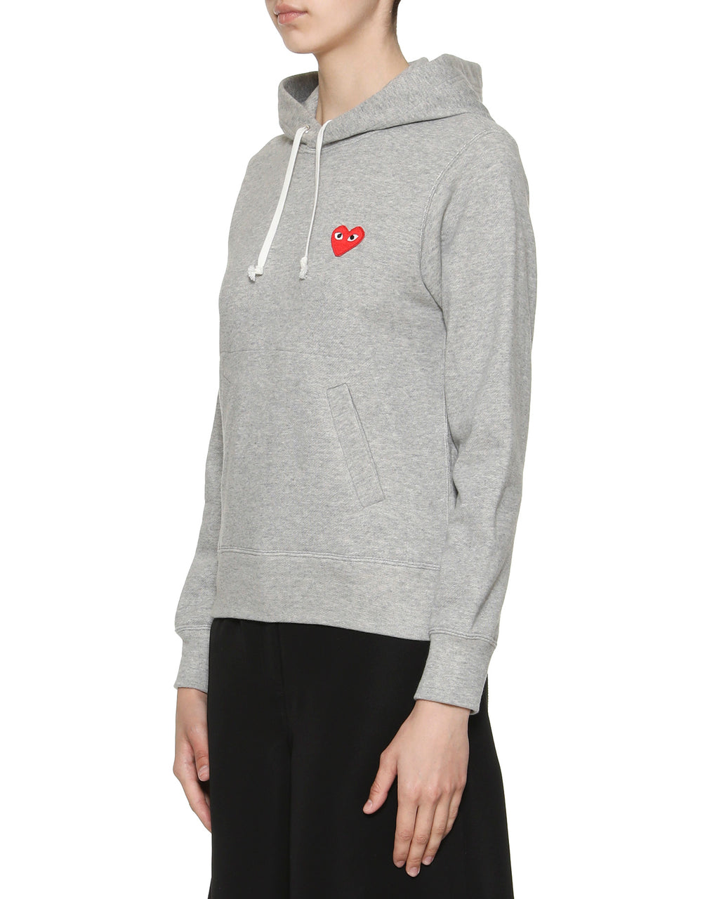 Heart logo cotton hoodie