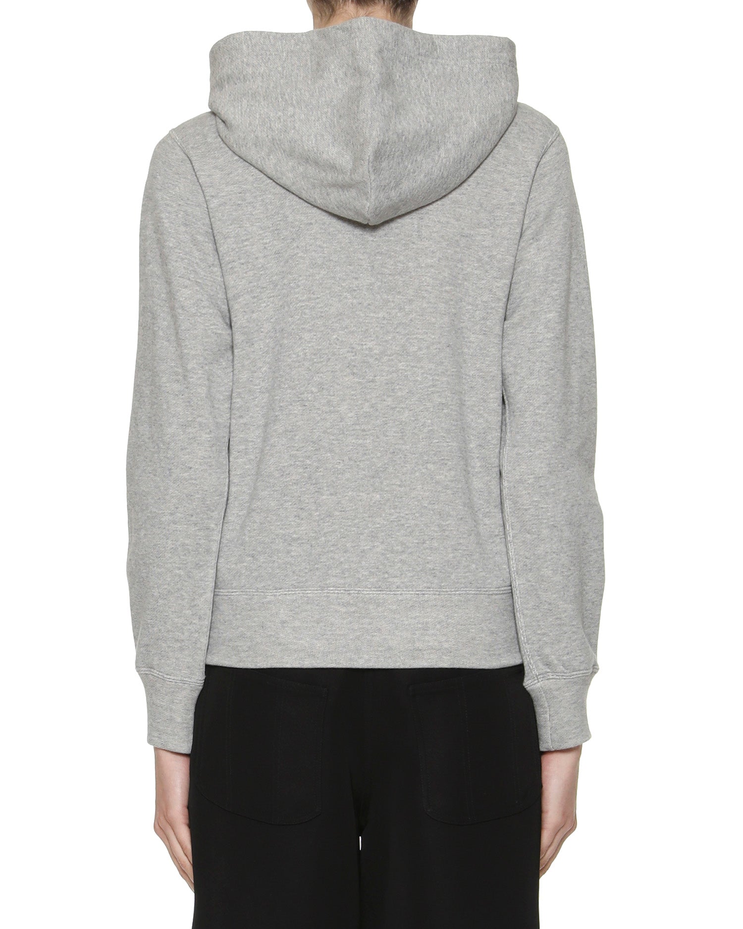 Heart logo cotton hoodie