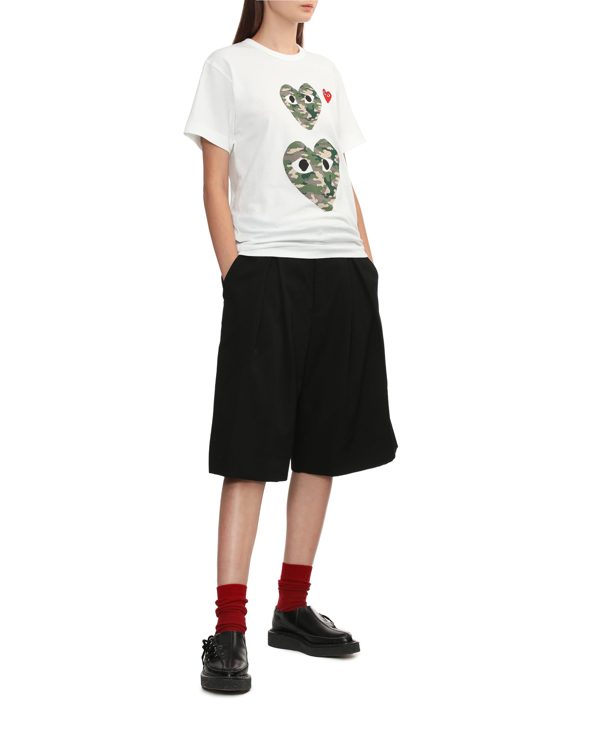 Double camo heart tee