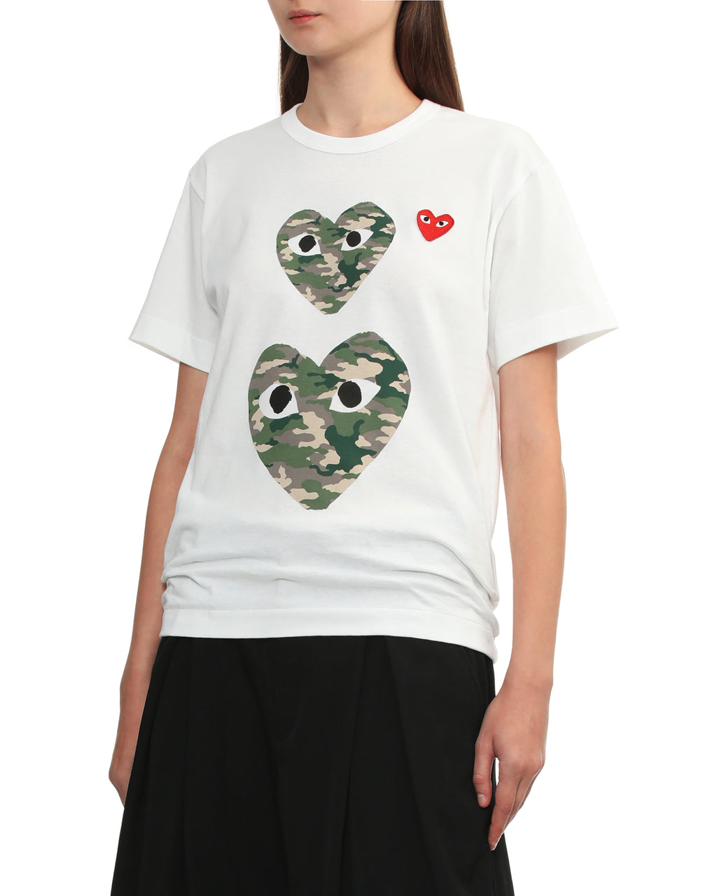 Double camo heart tee
