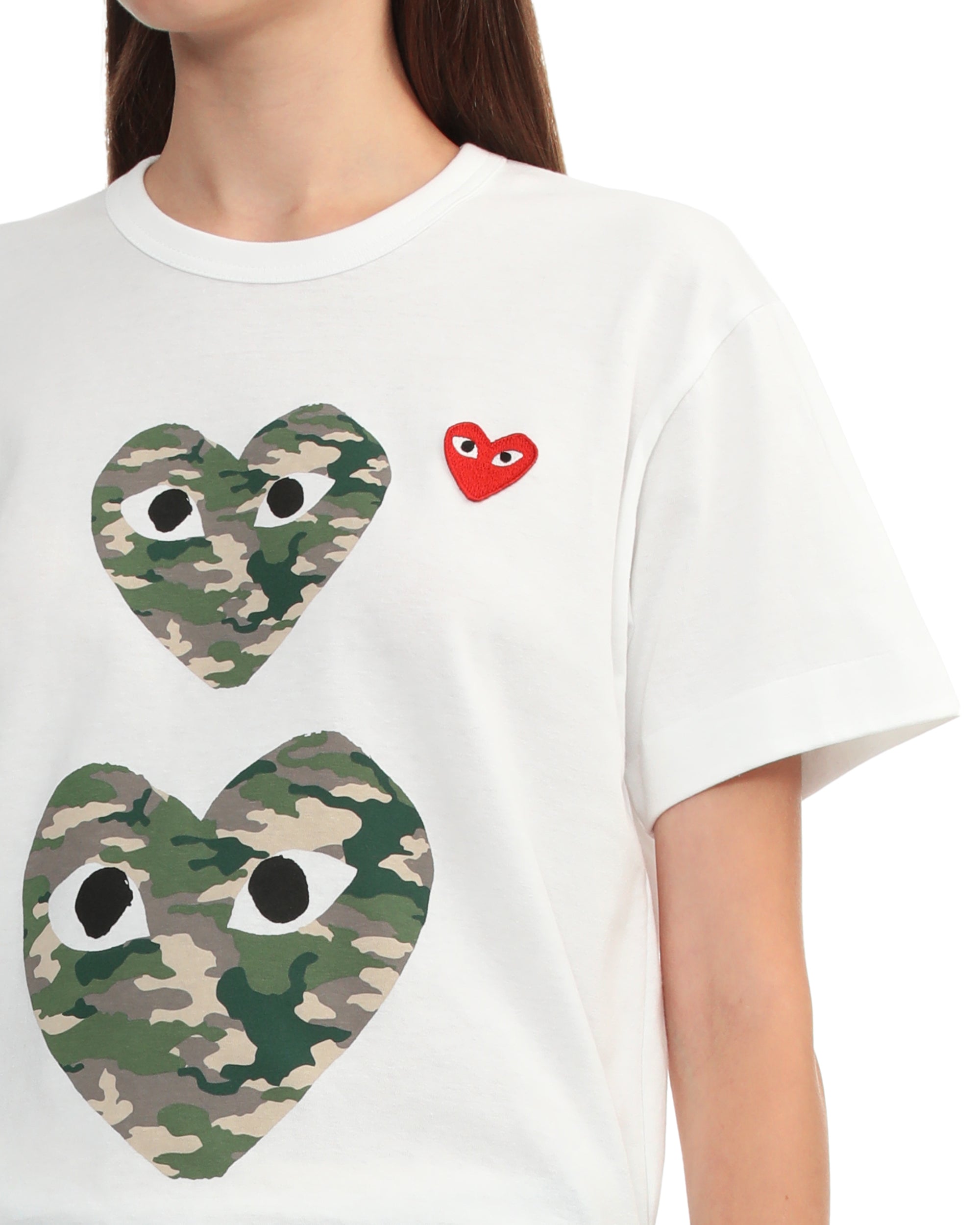 Double camo heart tee