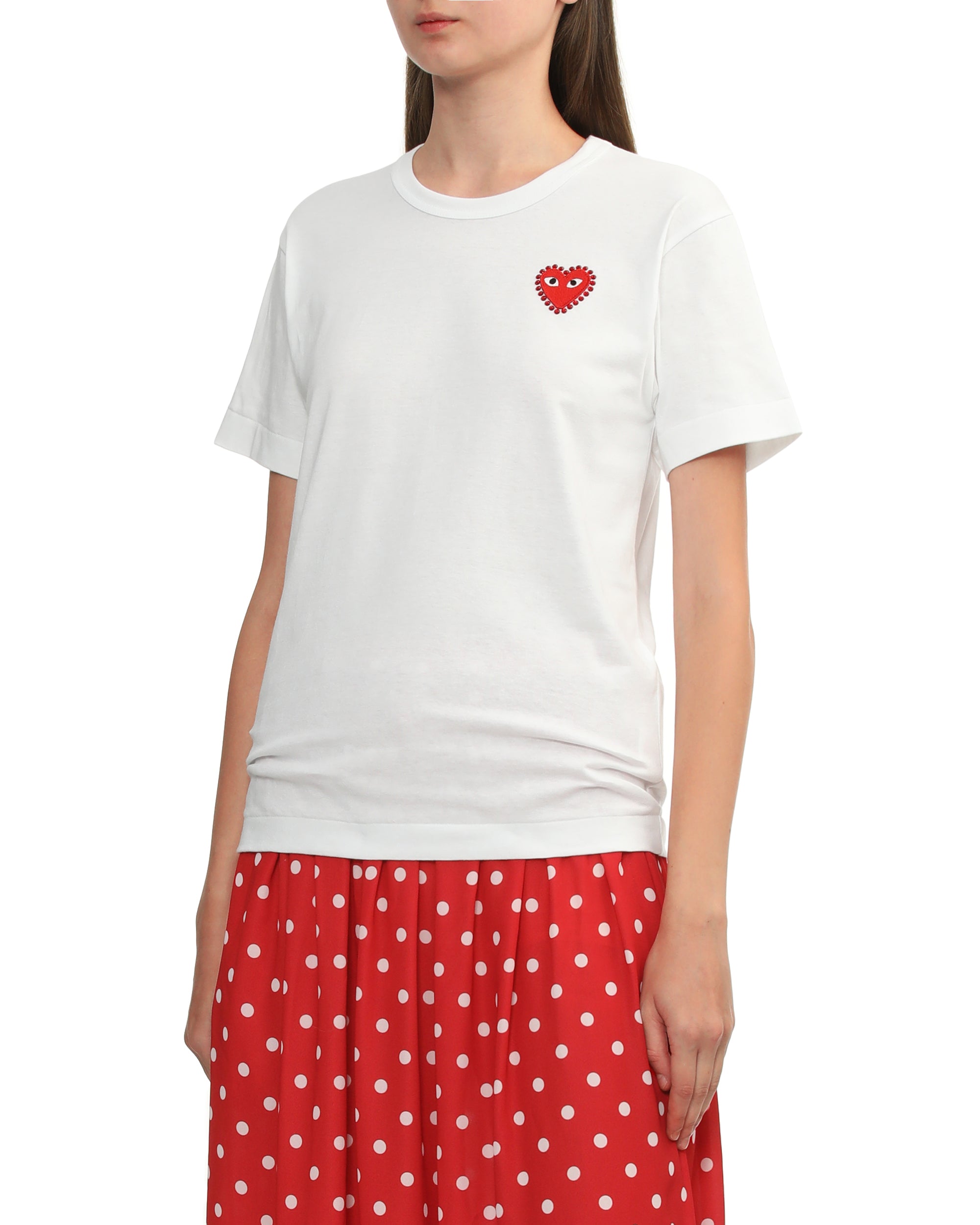 Rhinestone embellished heart tee