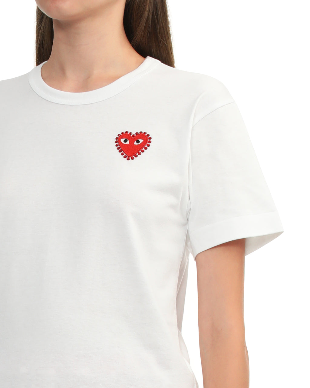 Rhinestone embellished heart tee