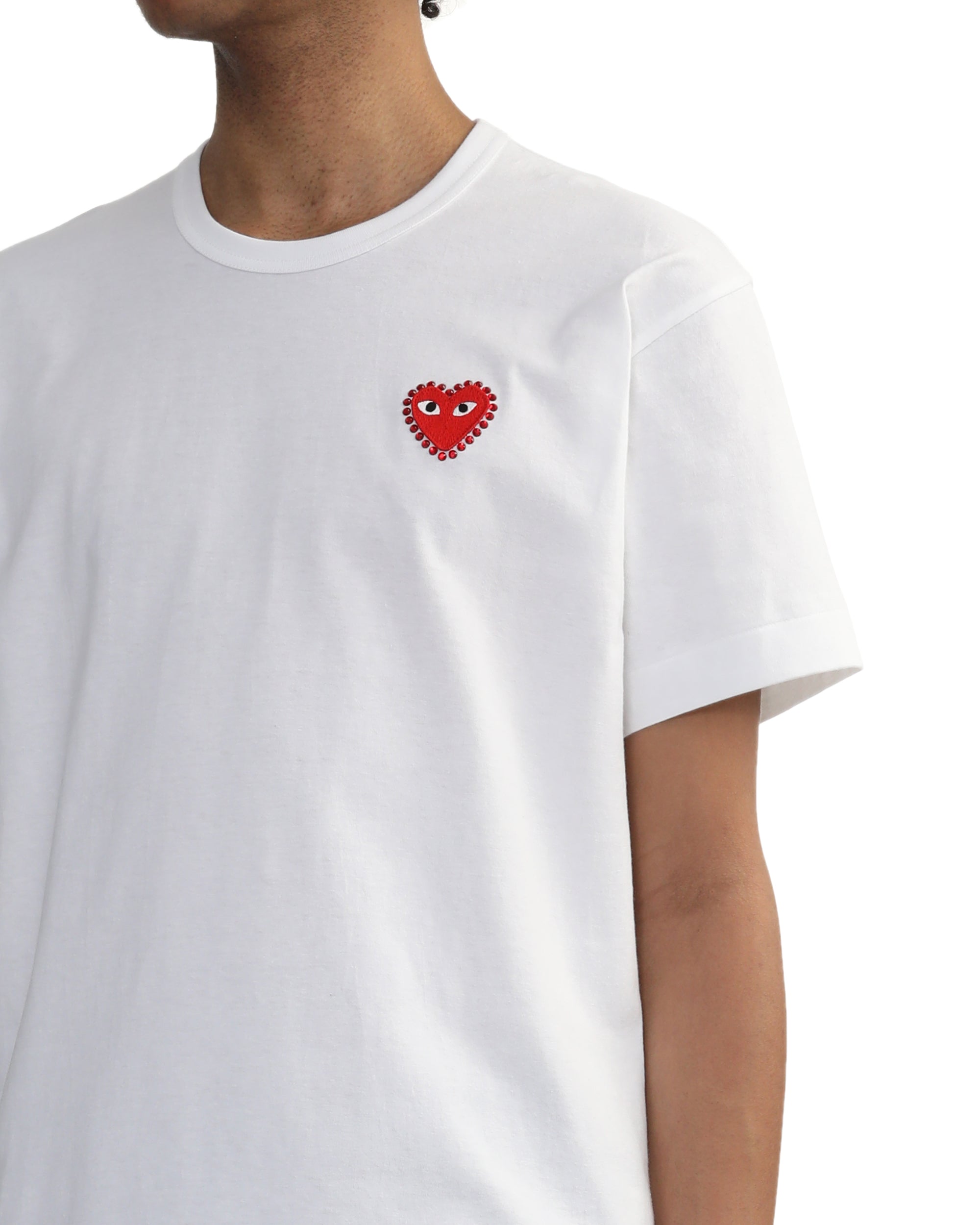Rhinestone embellished heart tee