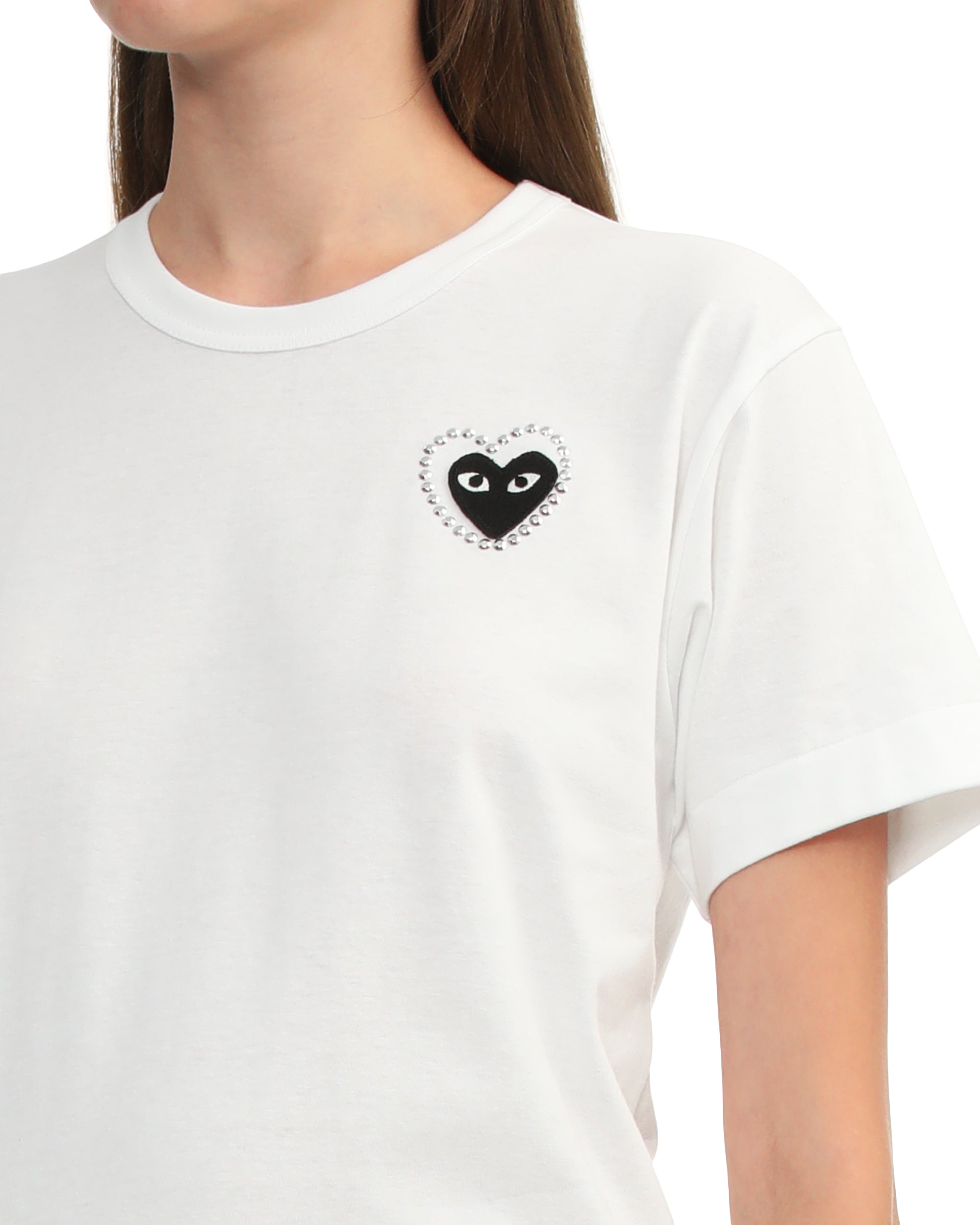 Rhinestone embellished heart tee