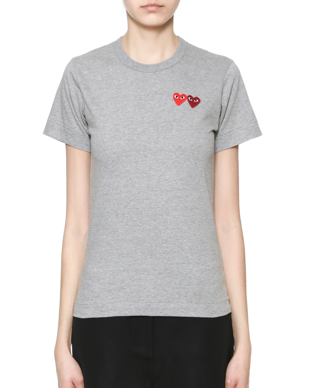 Double heart logo tee