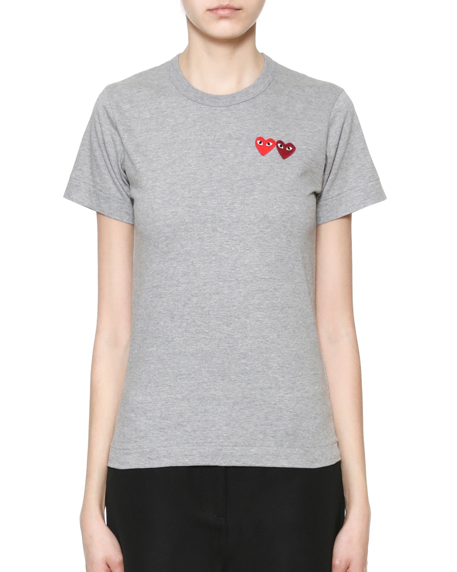 Double heart logo tee