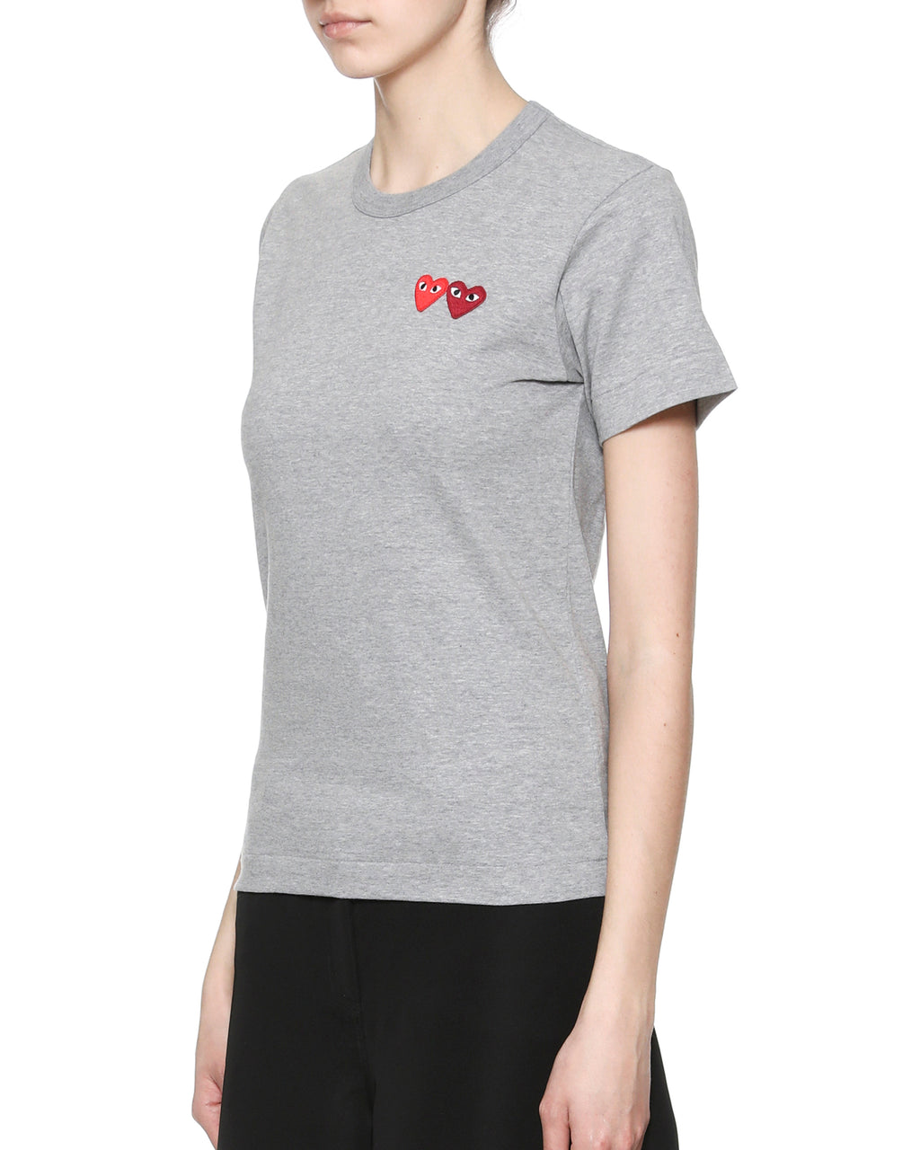 Double heart logo tee