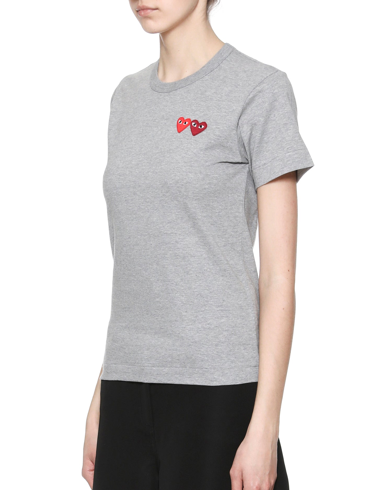 Double heart logo tee