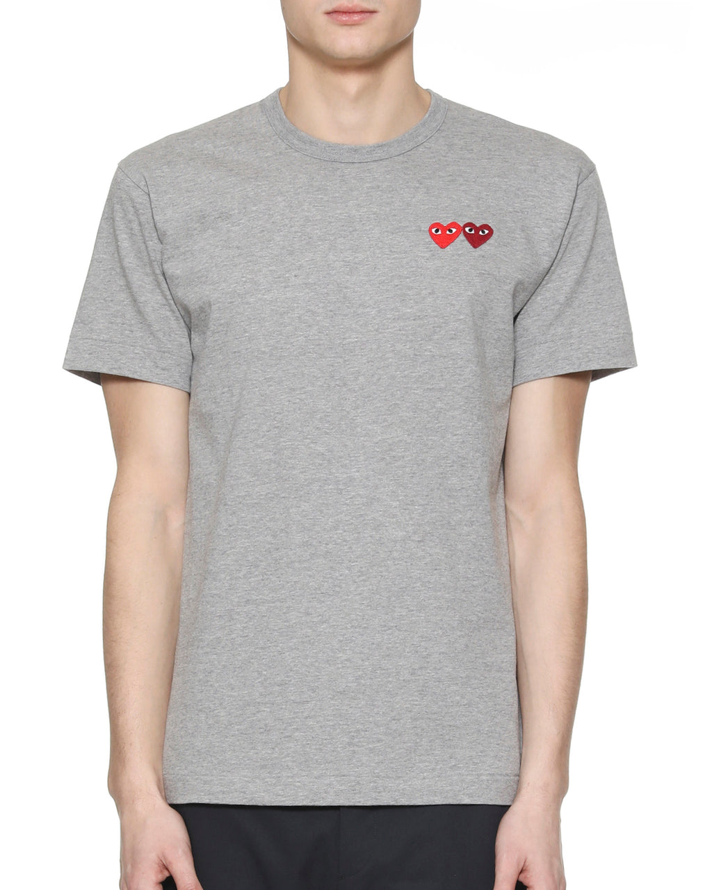 Double heart logo tee