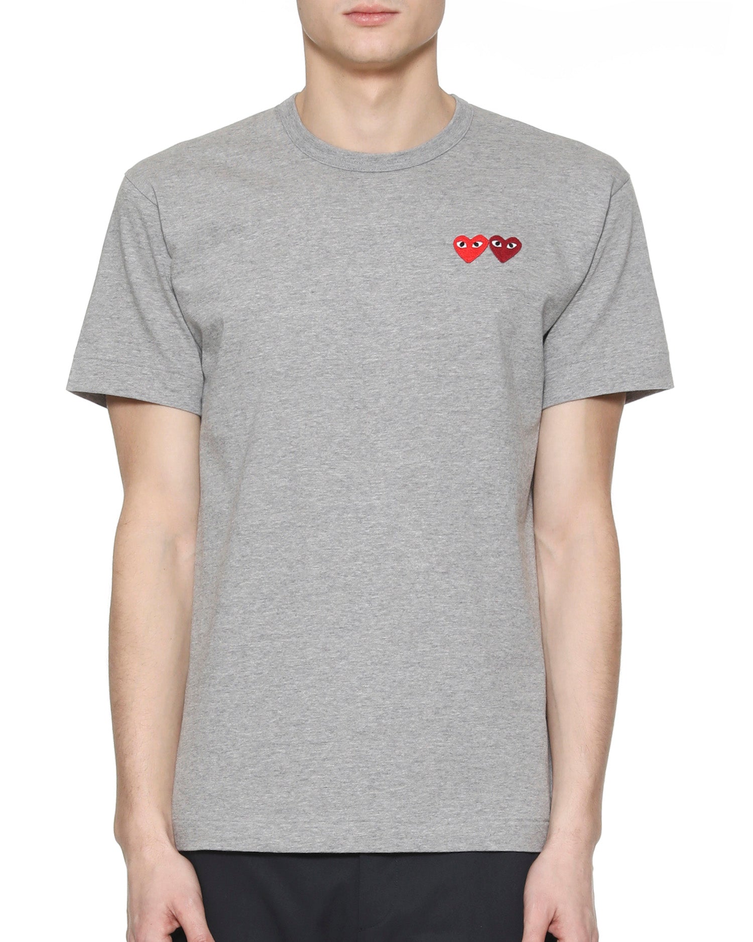 Double heart logo tee