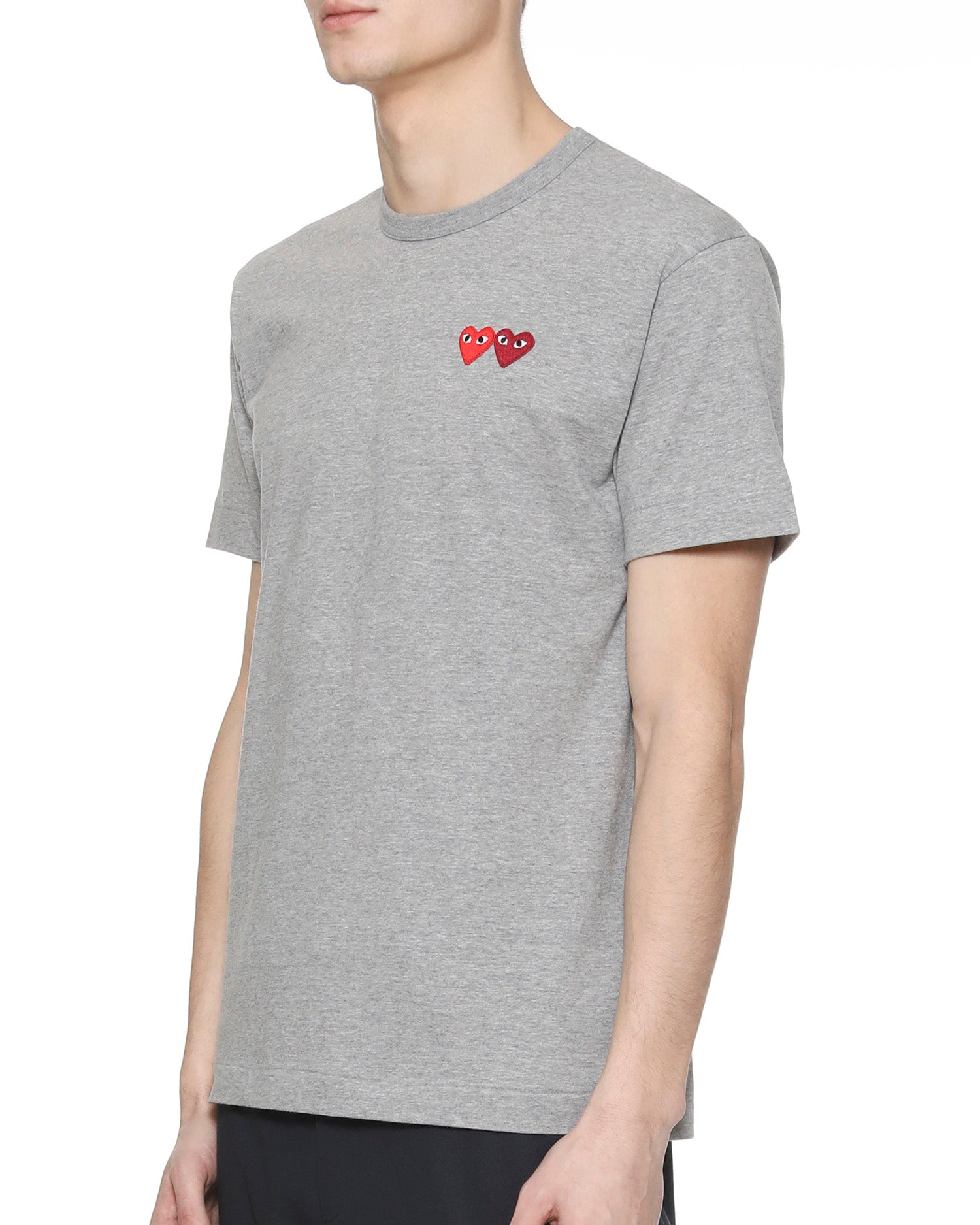 Double heart logo tee