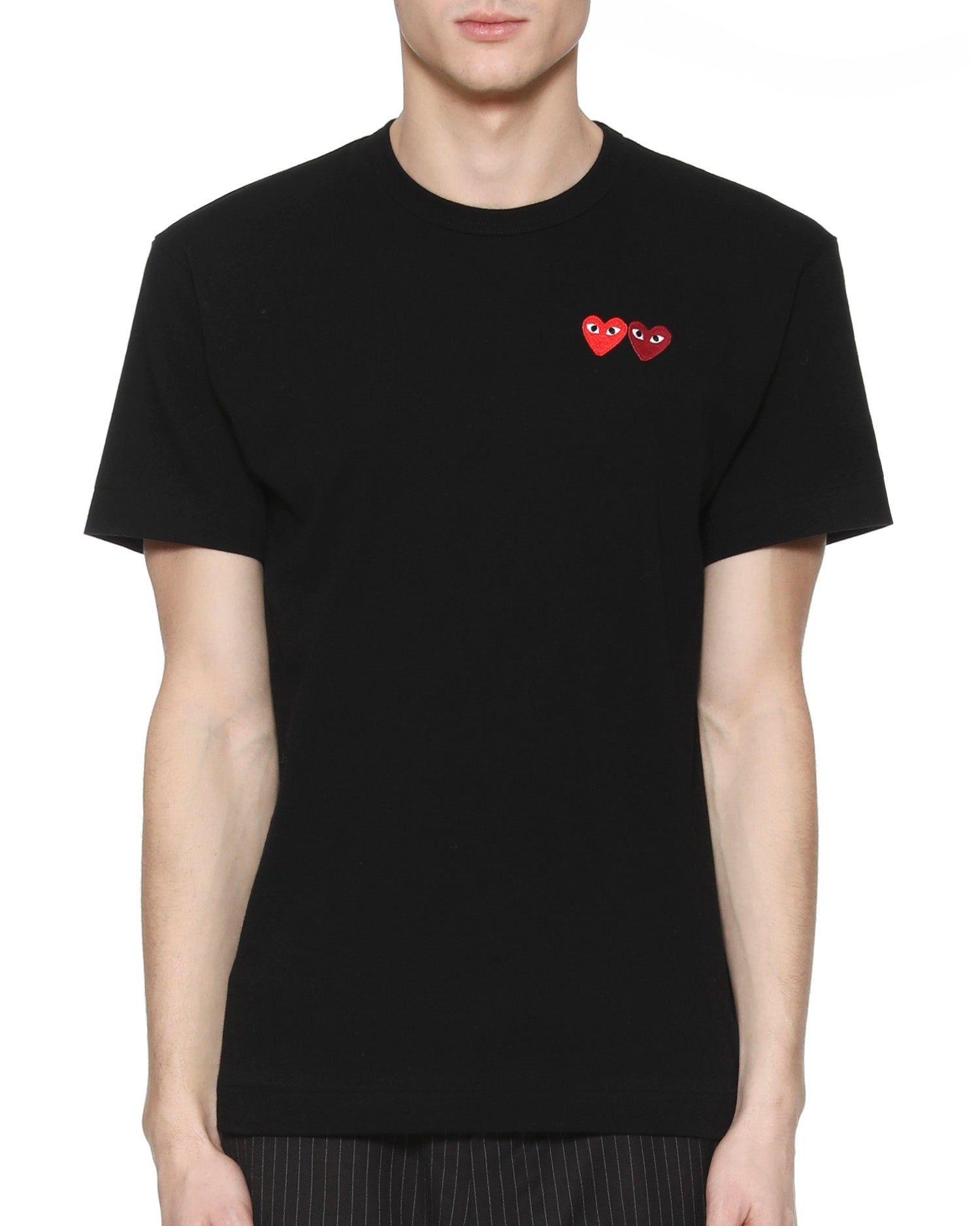 Double heart logo tee