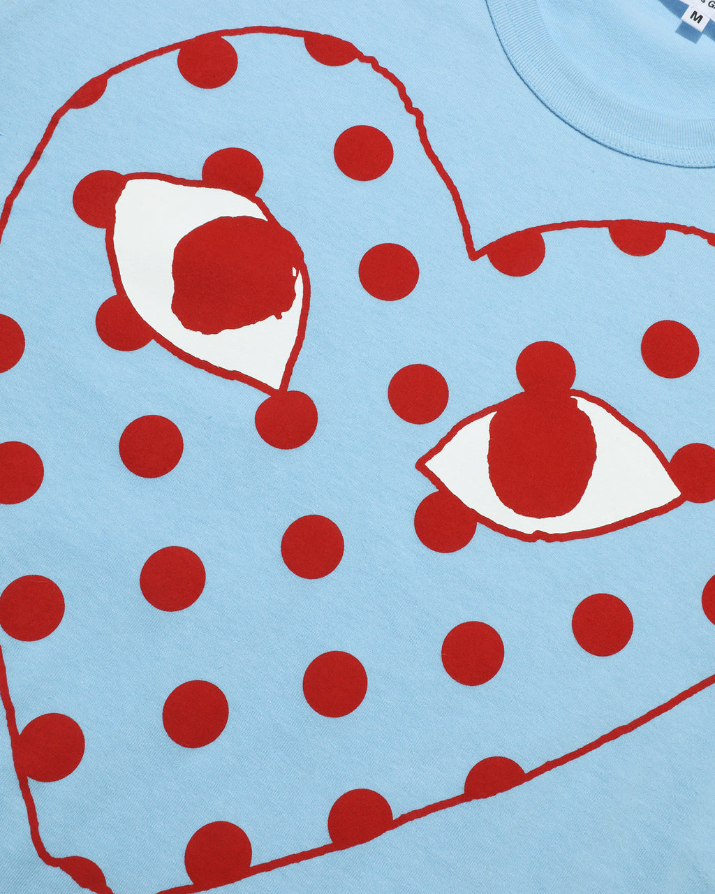 Polka-dot heart logo tee