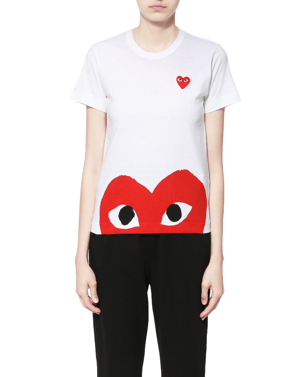 Heart print tee