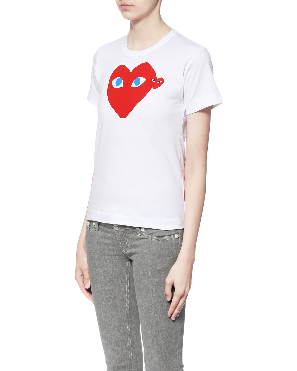 Double heart logo tee