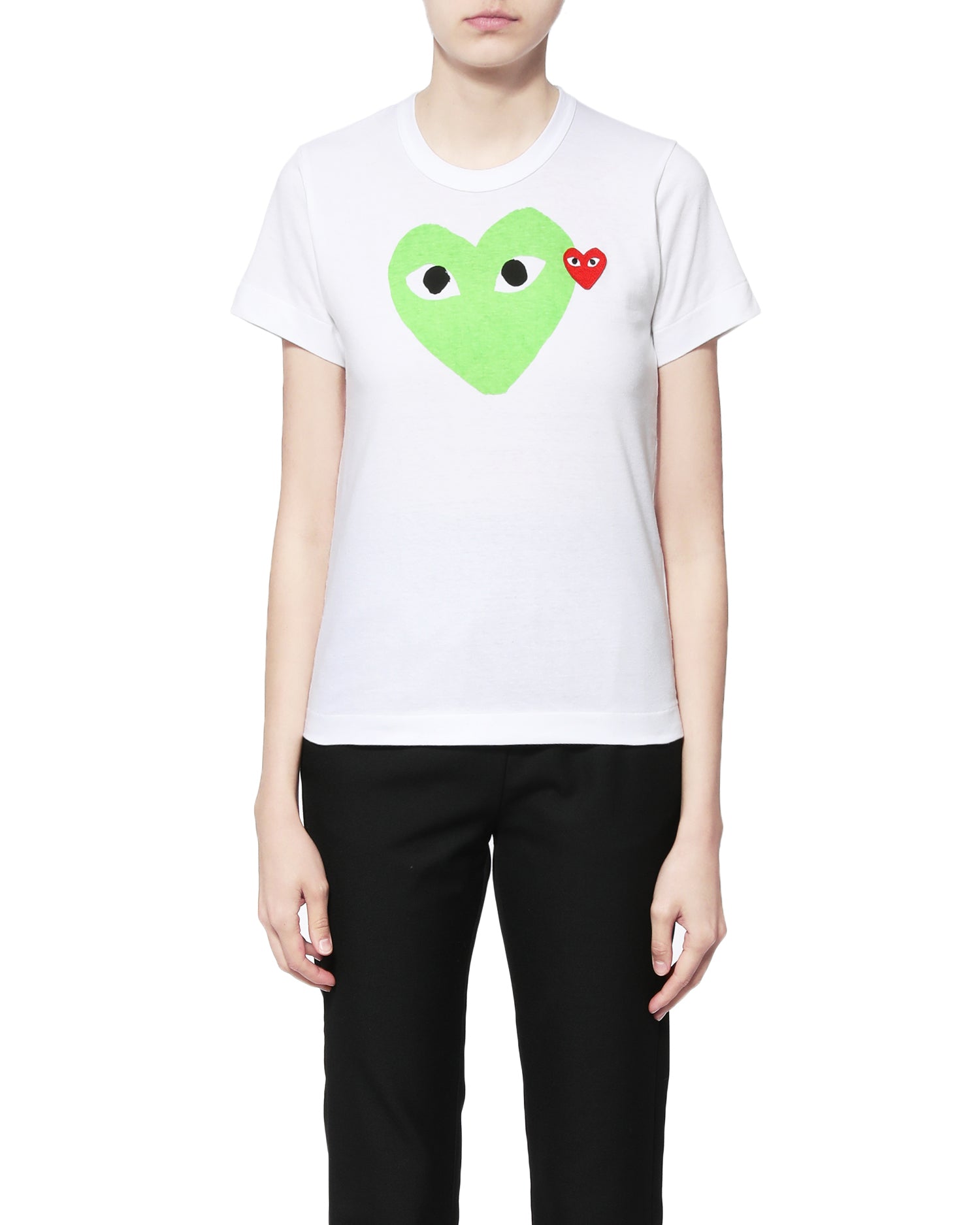 Double heart logo tee