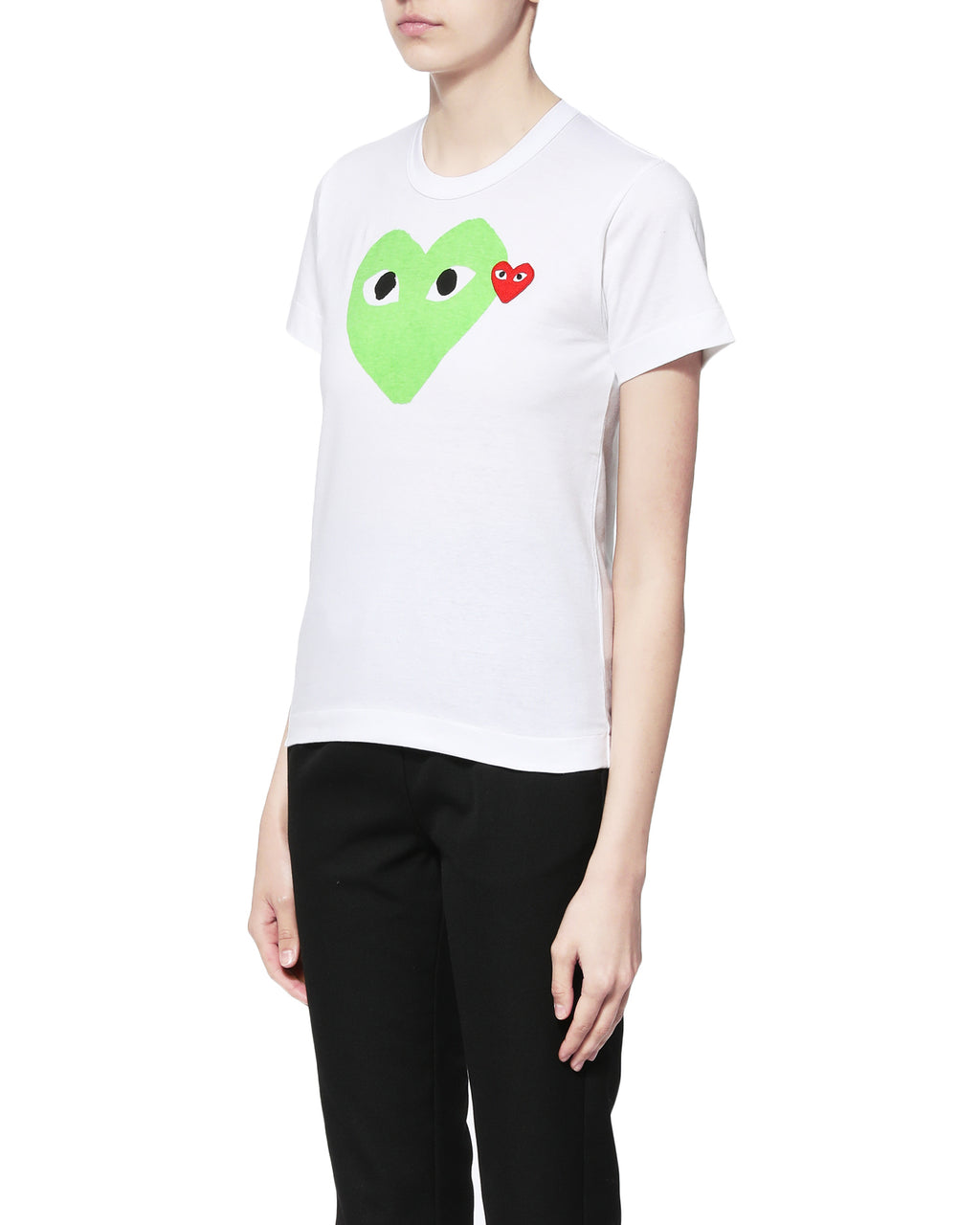 Double heart logo tee
