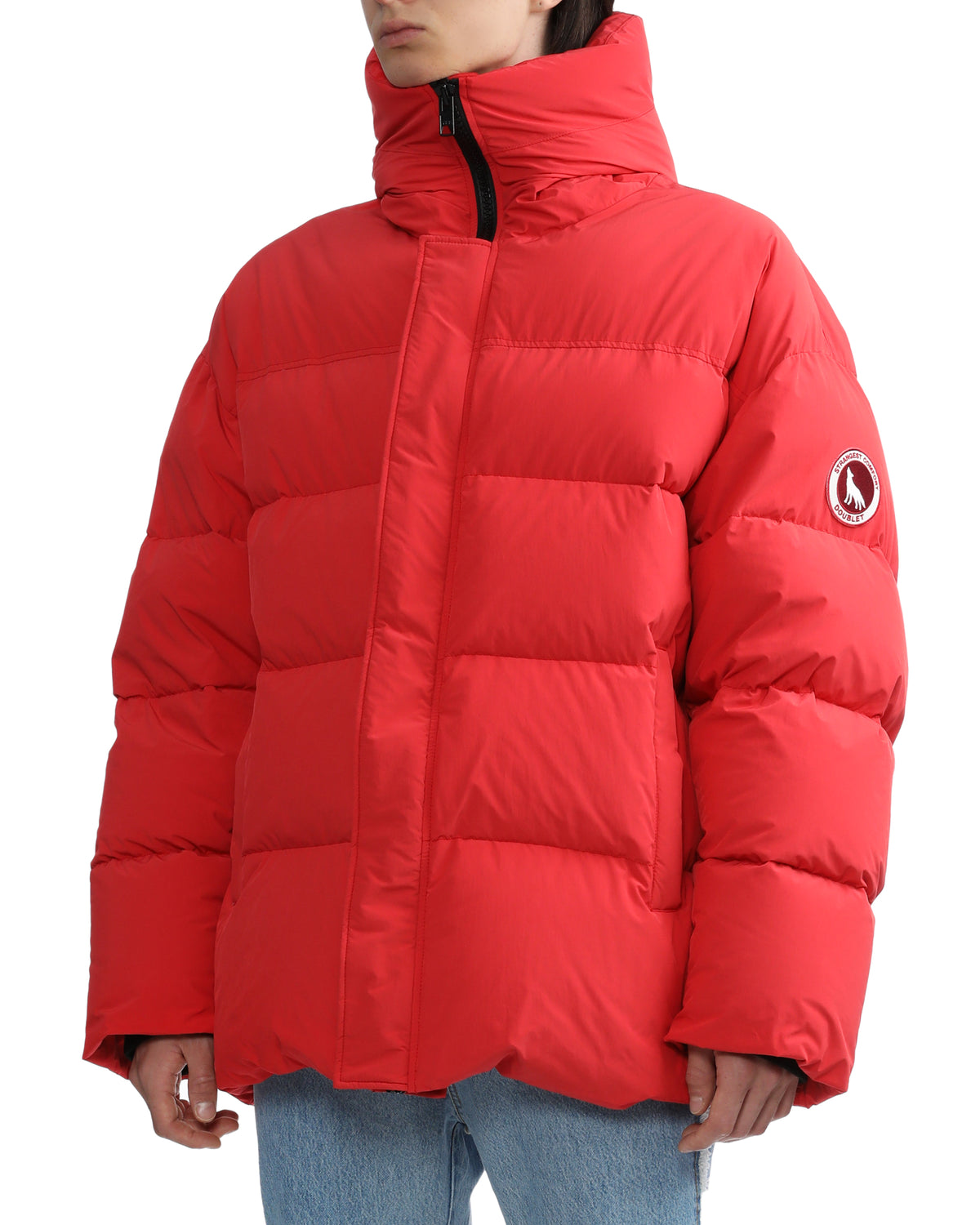 Animal hooded down jacket