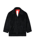 Graphic-detail fluffy jacket