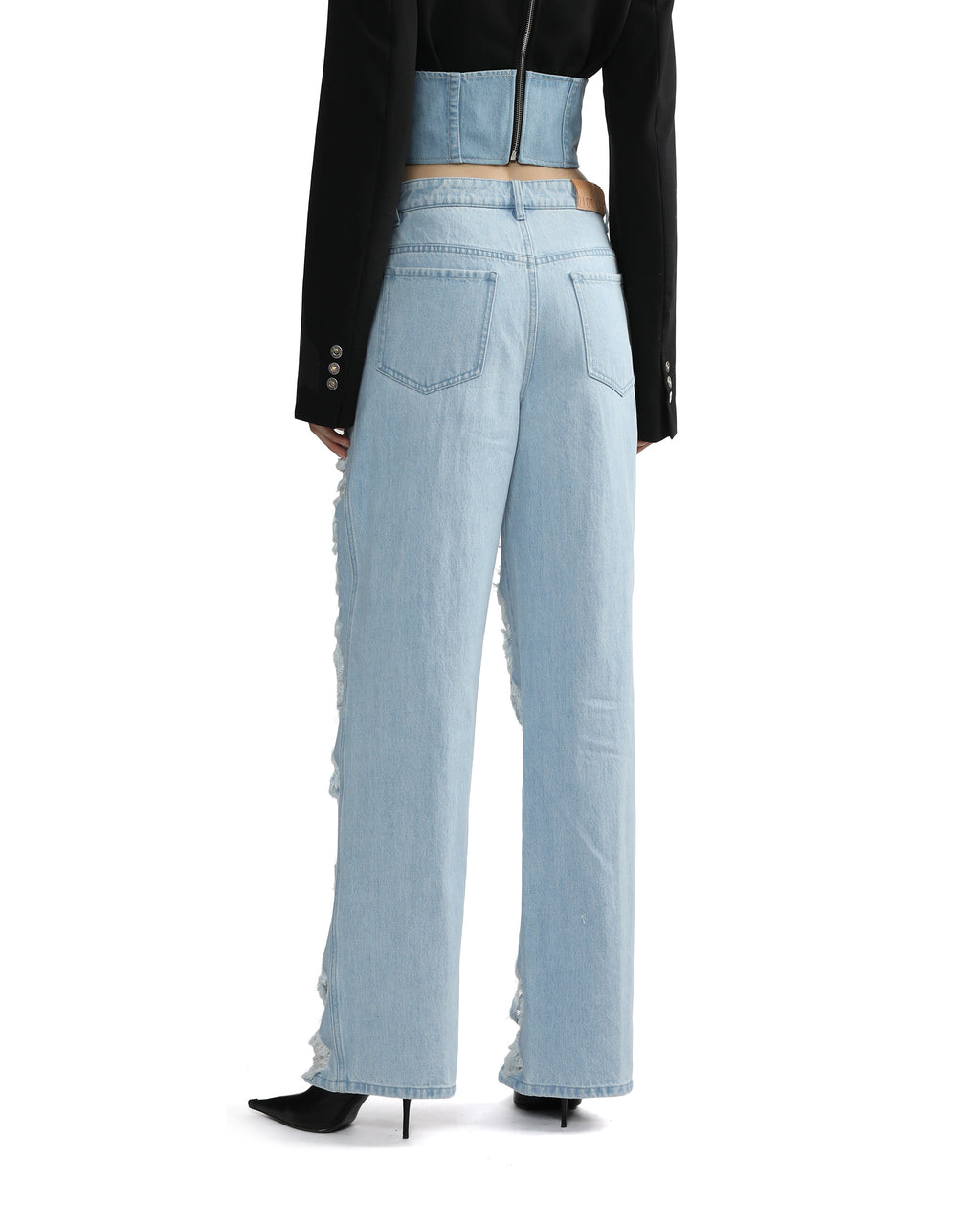 Distressed jeans