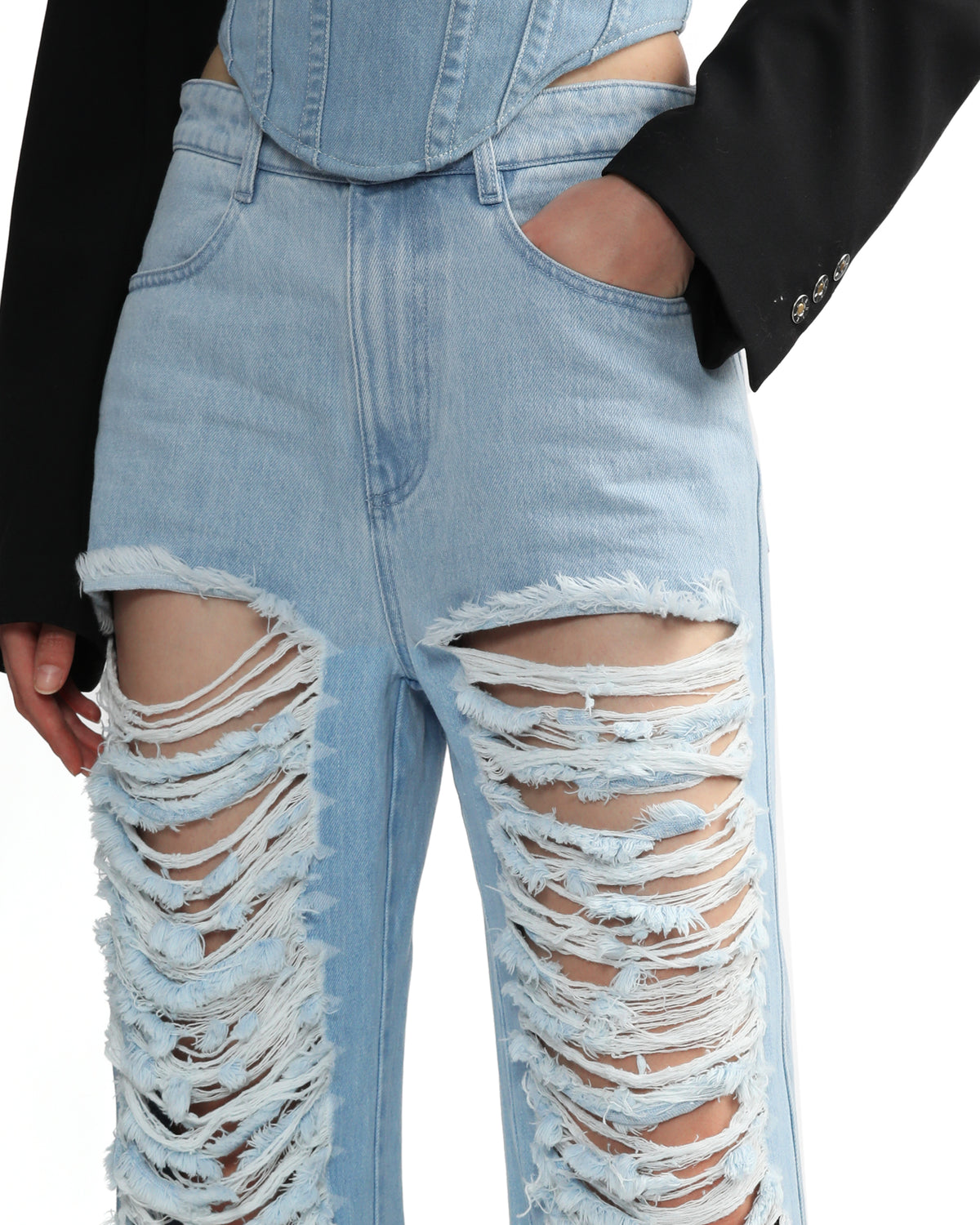 Distressed jeans