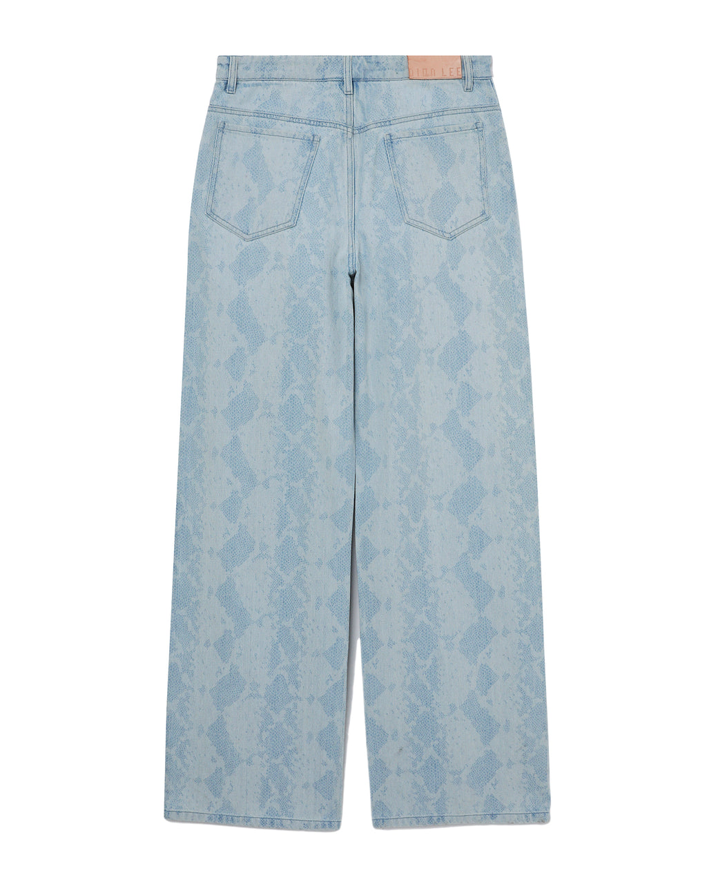 Snake etch denim pants
