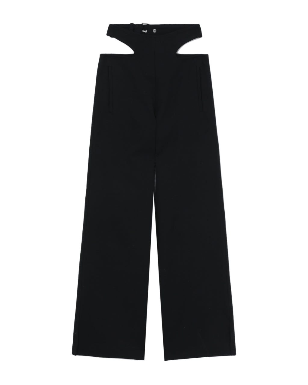 Y-front buckle trousers