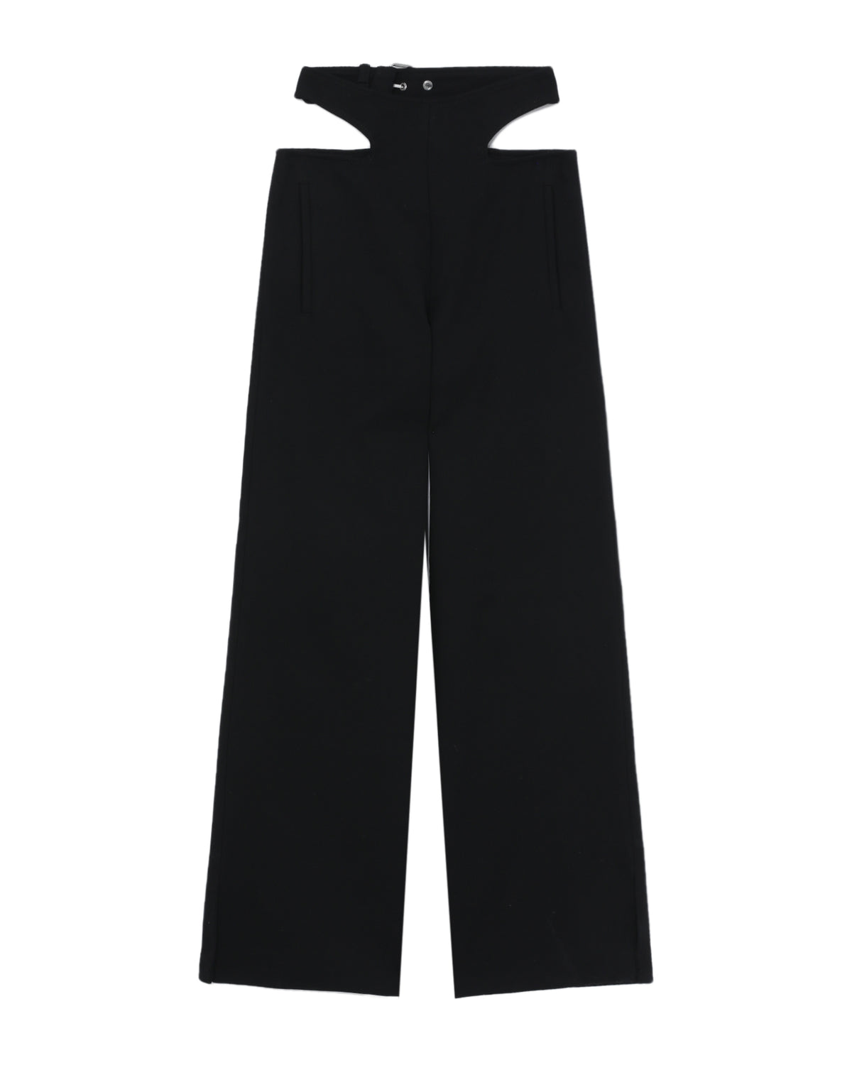 Y-front buckle trousers