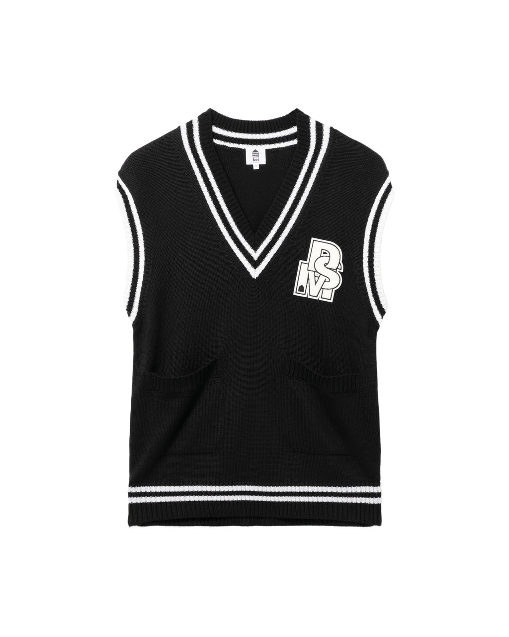 V-neck knit vest