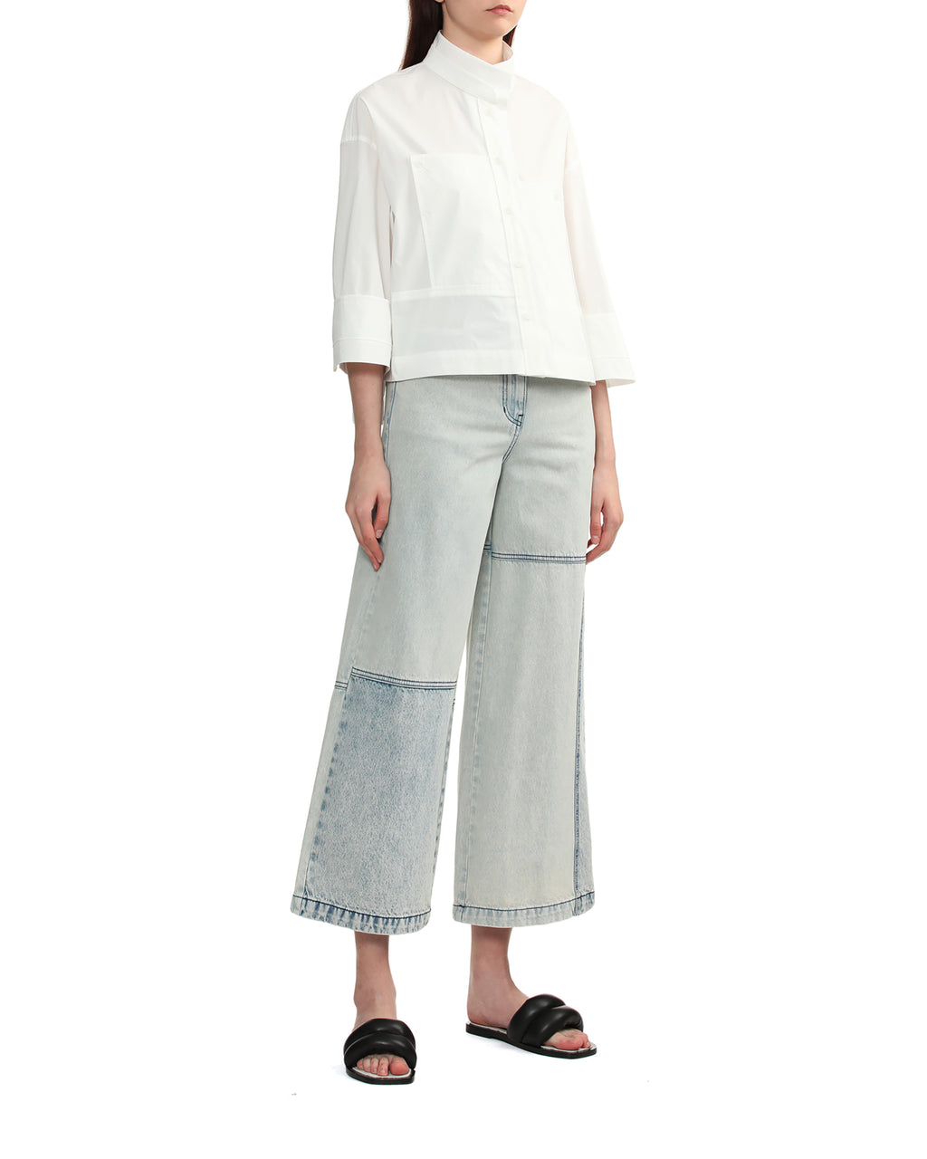 Panelled jeans