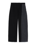 Sweat-panelled wool pants