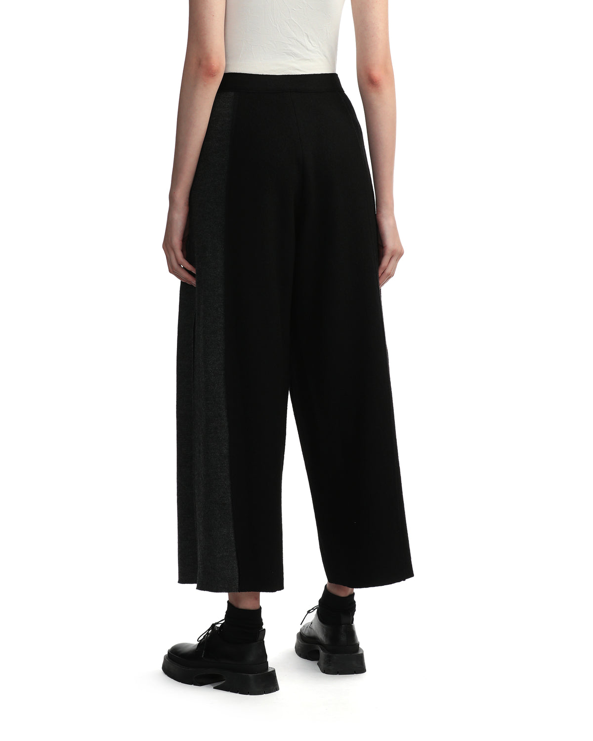 Sweat-panelled wool pants