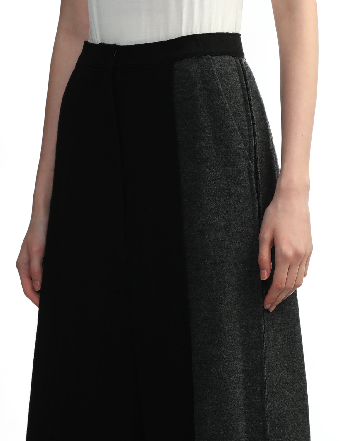 Sweat-panelled wool pants