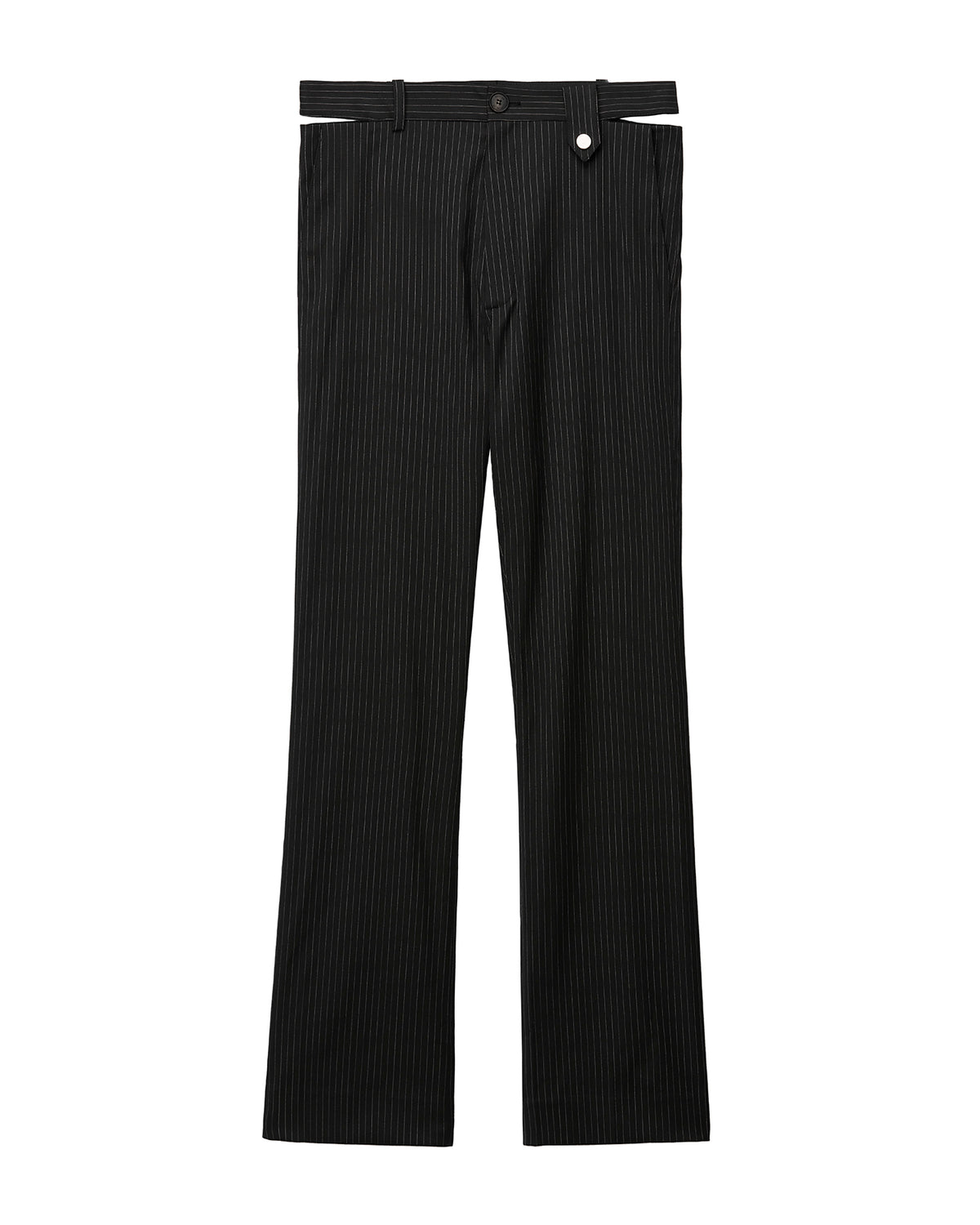 Cut-out waist tailored pants
