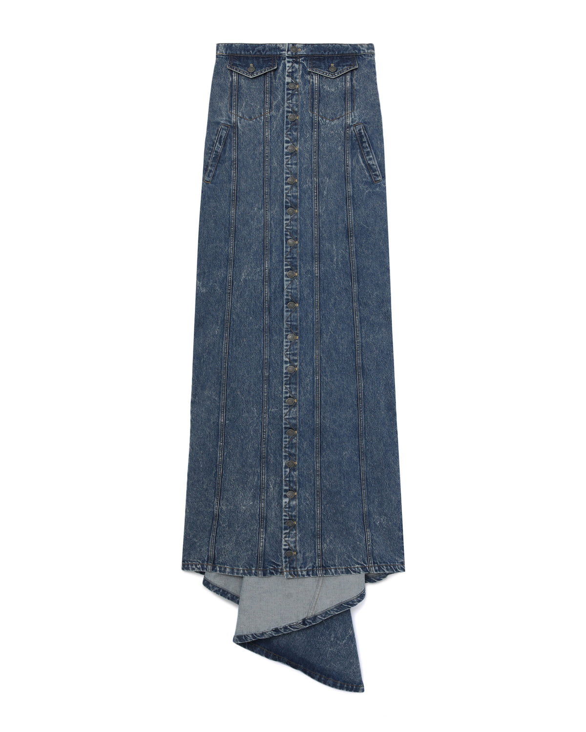 Denim maxi skirt