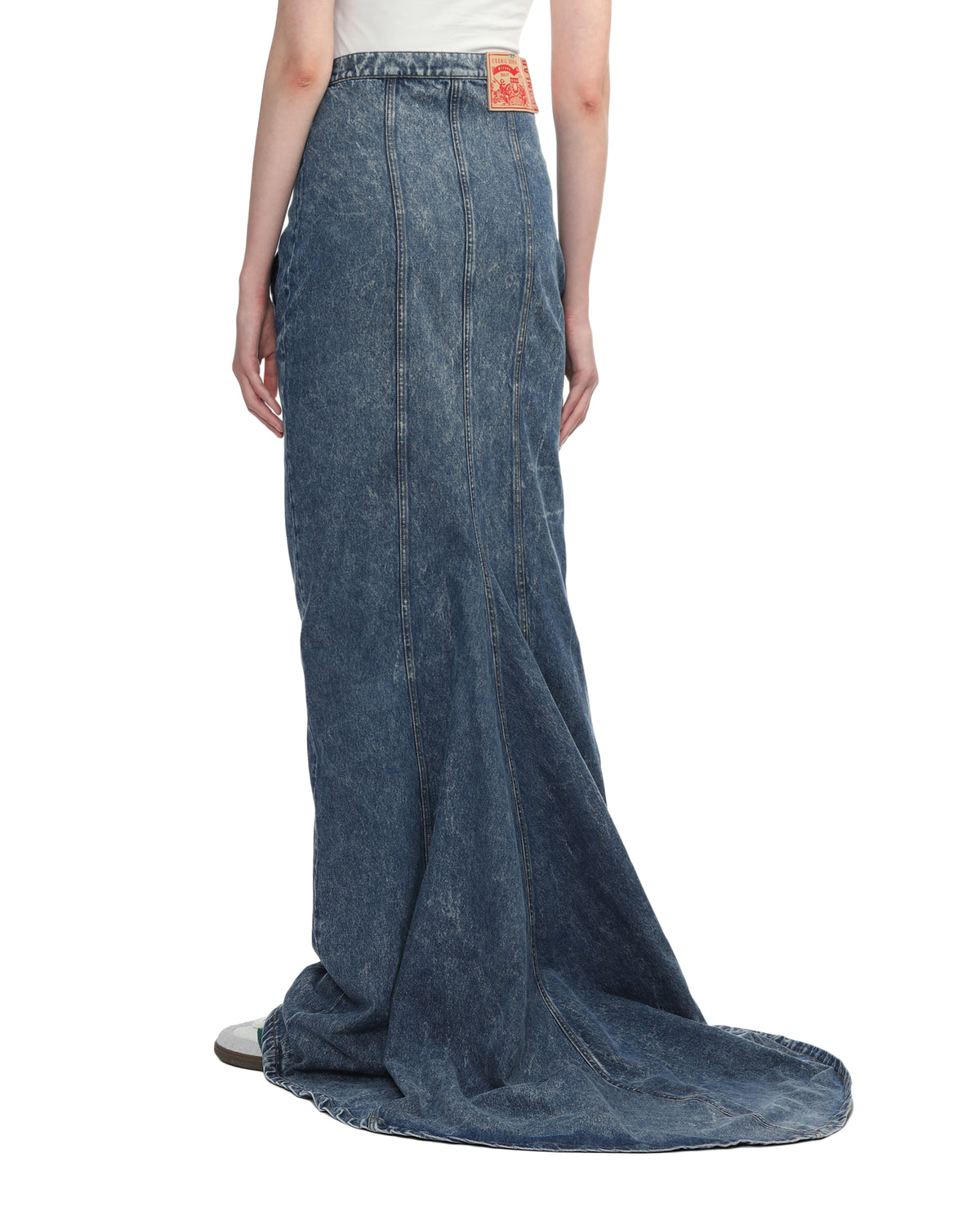 Denim maxi skirt