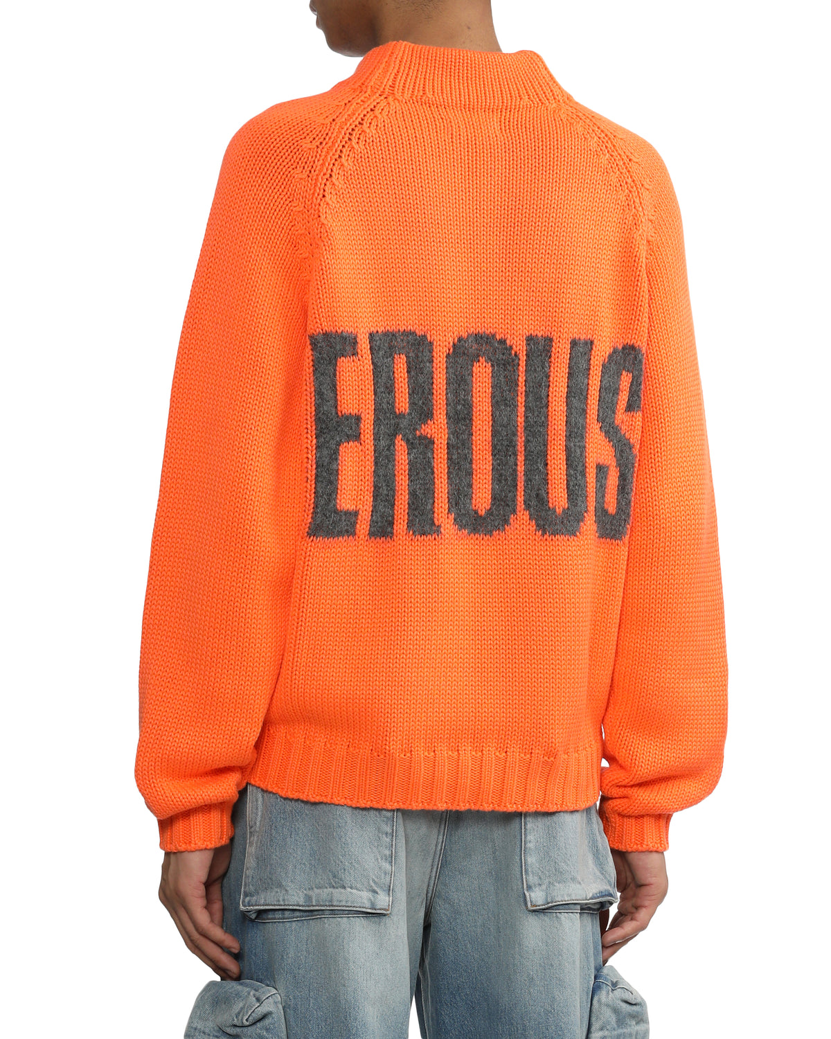 Open neck knit jumper