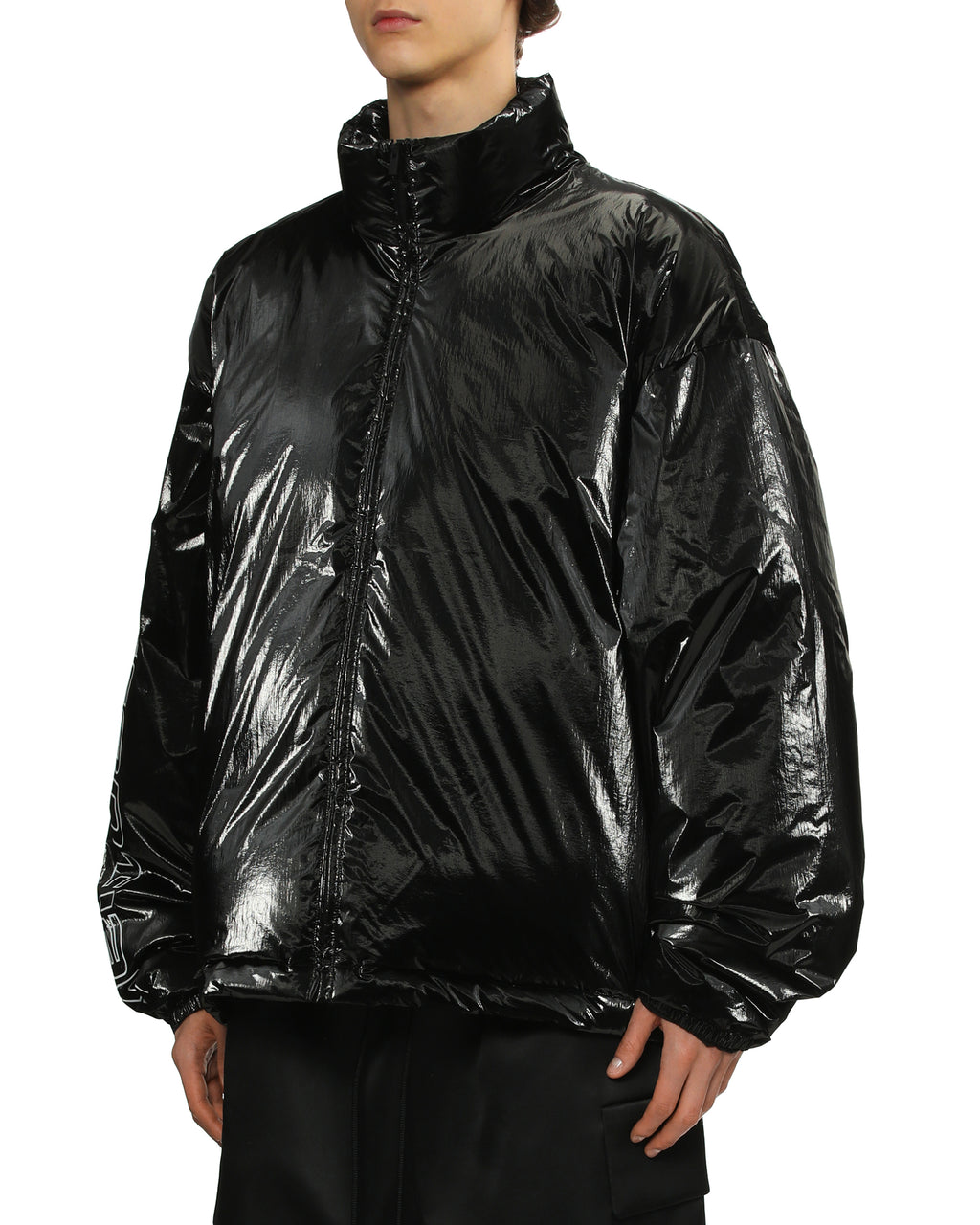 Glossy puffer jacket