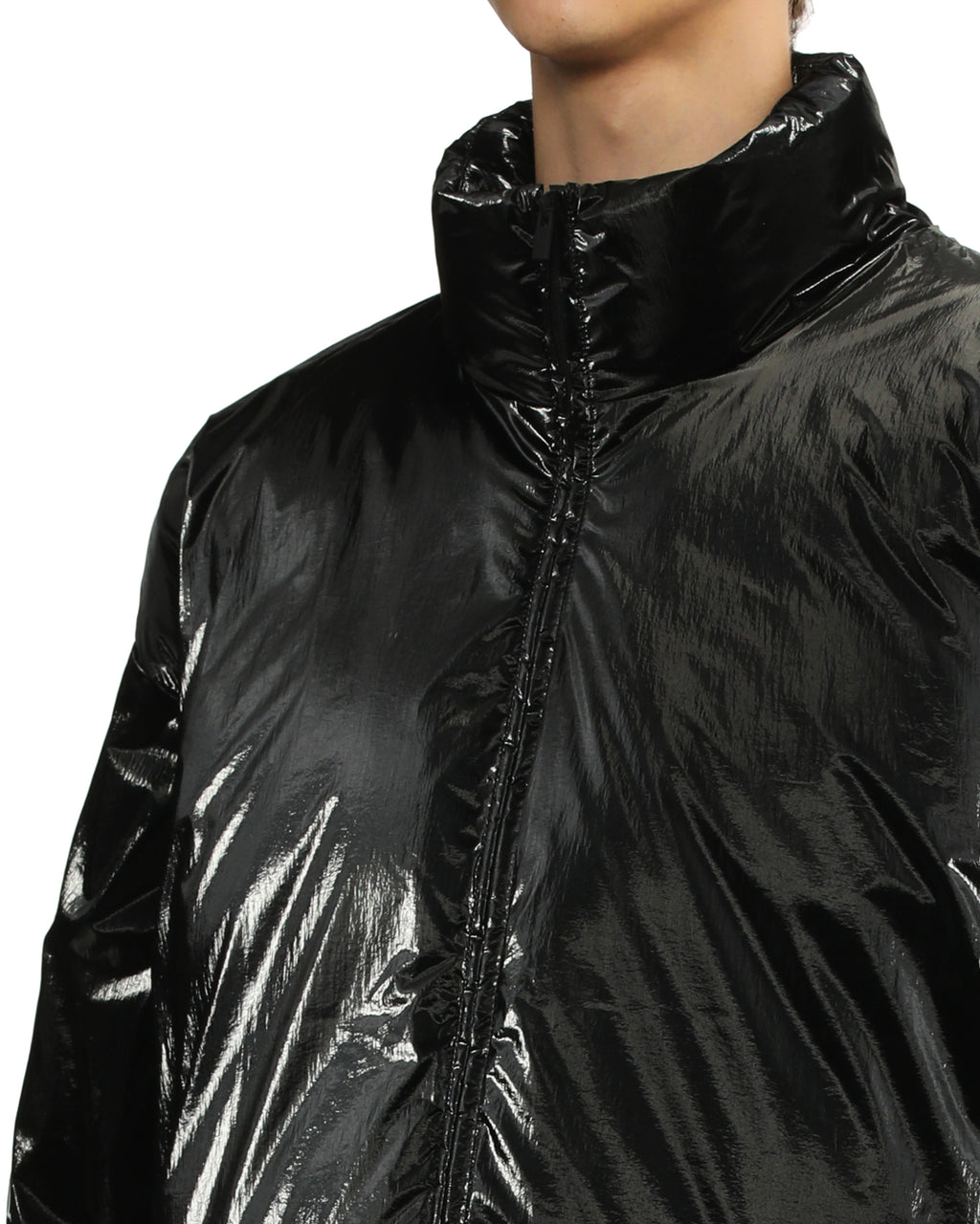 Glossy puffer jacket