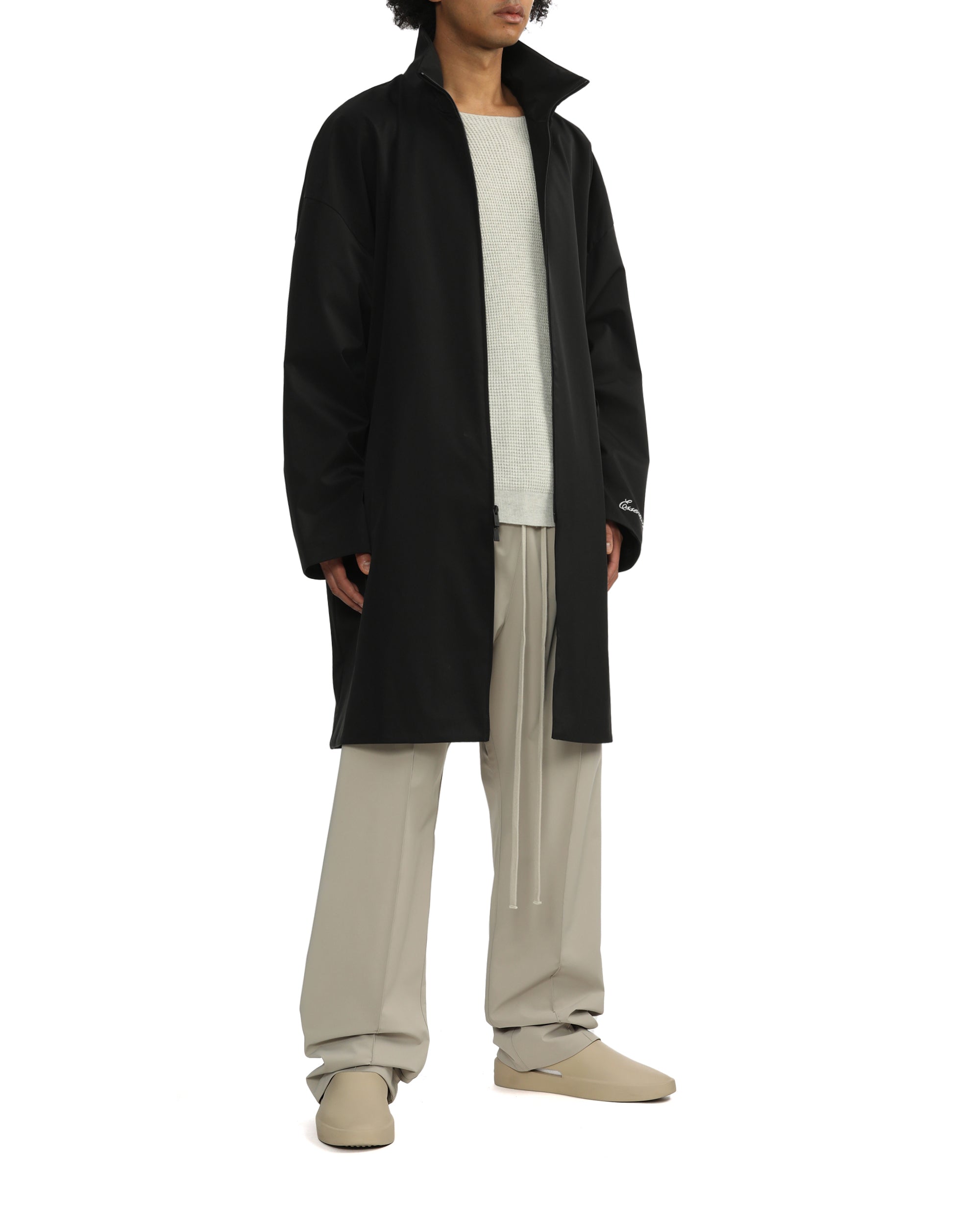 Long zip-up coat