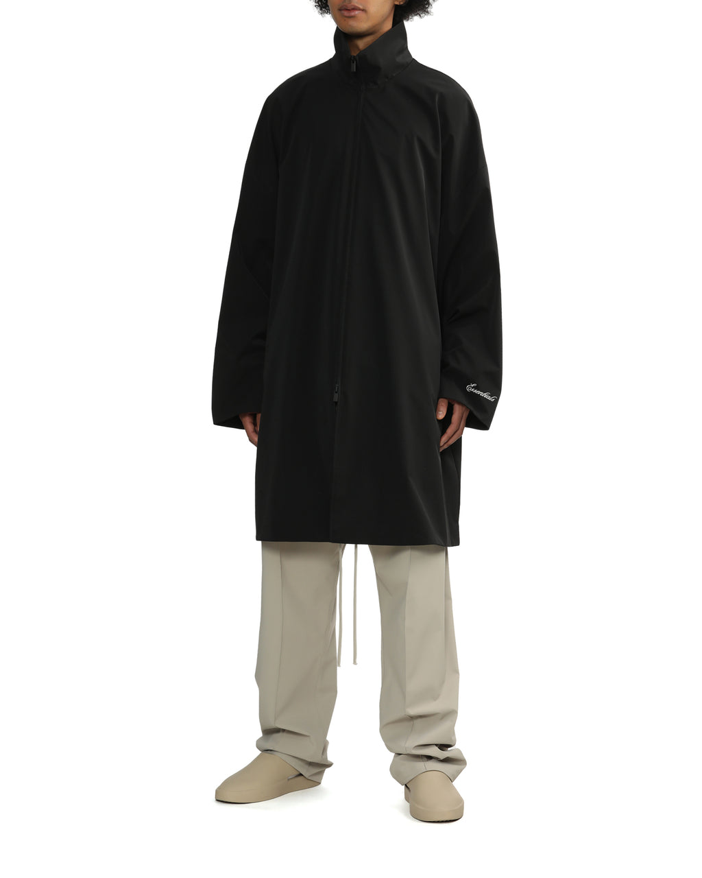 Long zip-up coat