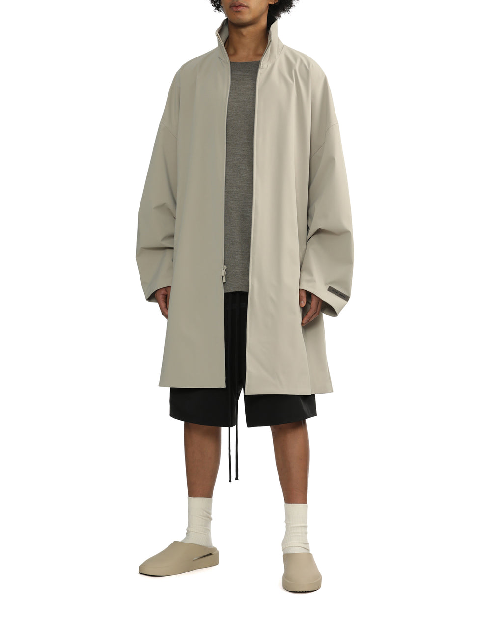 Long zip-up coat