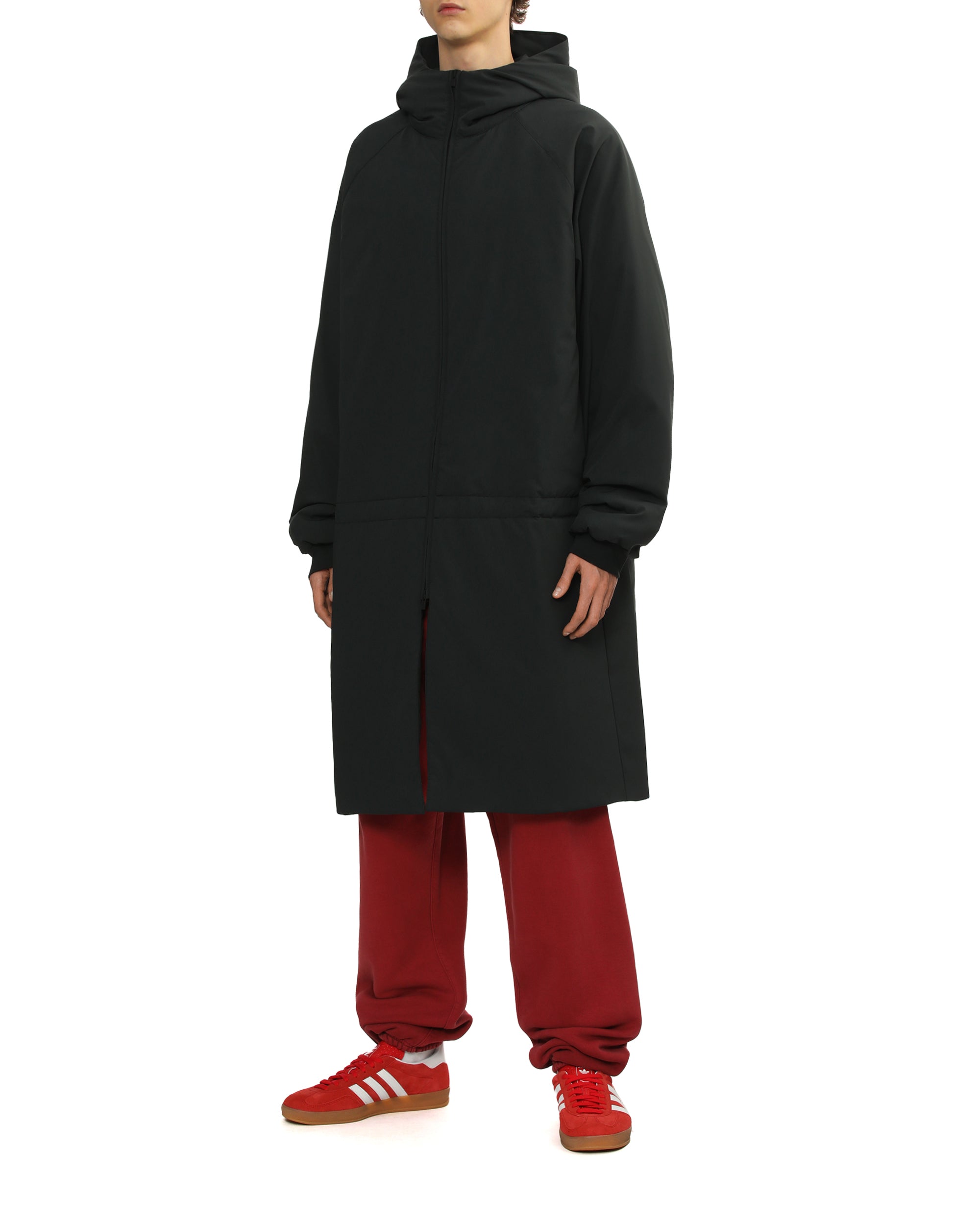 Hooded long coat